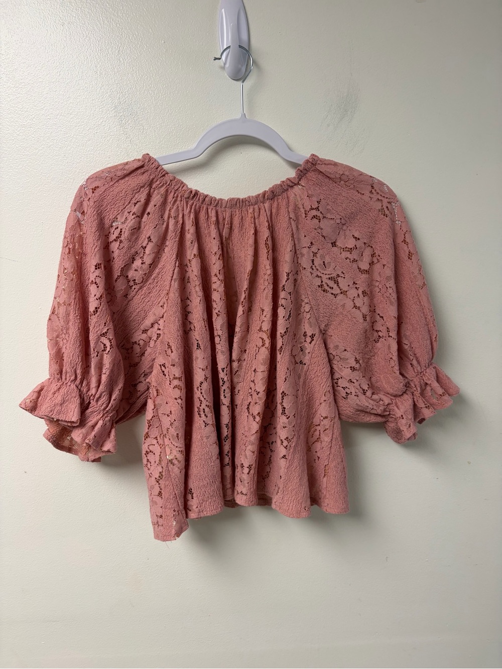 Free People NWT Stacey Lace Rose Crop Top Small - Picture 7 of 7